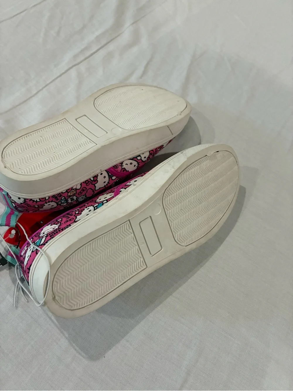 Hello Kitty Girls' Hot Pink Slip-On Printed Canvas Sneakers